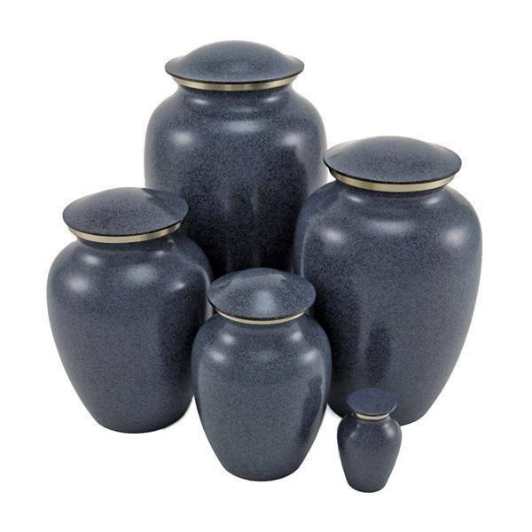 Gray Brass Granite Medium Pet Urn