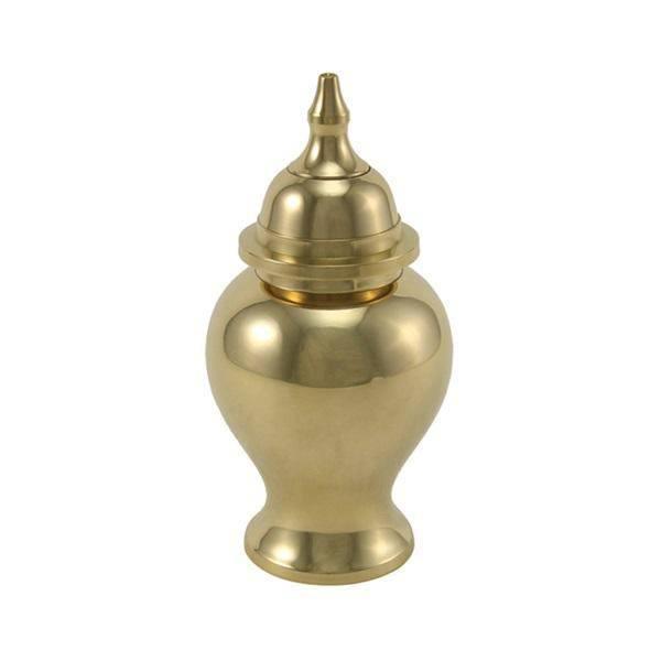 Brass Rabia Shiny Small Pet Urn