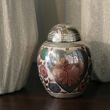Silver Seraphina Floral Small Pet Urn